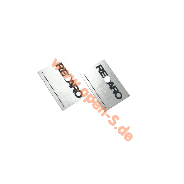 RECARO Sitzschienen / Sitzwinkel Ident Aufkleber