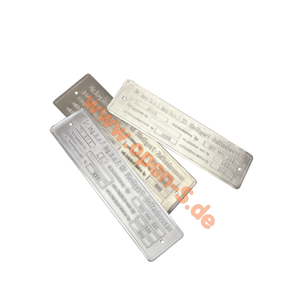 Typenschild  911, 912 Bj.65-73 - individuell graviert