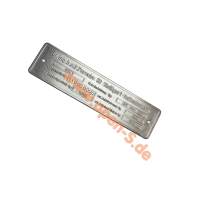 Type plate for nineelven, 912 built 65-73 - individually...