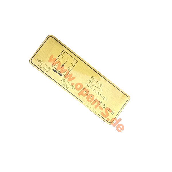 Warnschild Zündkreis - 928 -  METALL