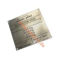 Lamborghini Typenschild individuell - Aluminium