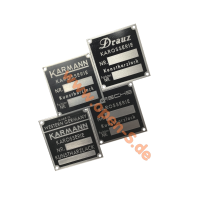 Plaque KAROSSERIE + KUNSTHARZLACK -  aluminum - 1963 to...