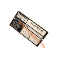 MB w124 Typenschild individuell - Aluminium