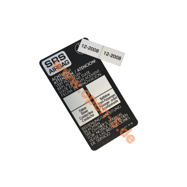 MB - Warnschild Verfallsdatum Airbag
