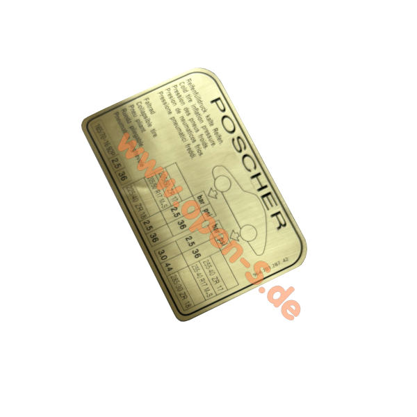 Pression des pneus - nombreux modèles - à partir de 1992 - MÉTAL