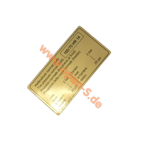 Pressione dei pneumatici modelli precedenti - Metallo!