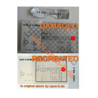 Type plate individual 993, white safety film - from 1995